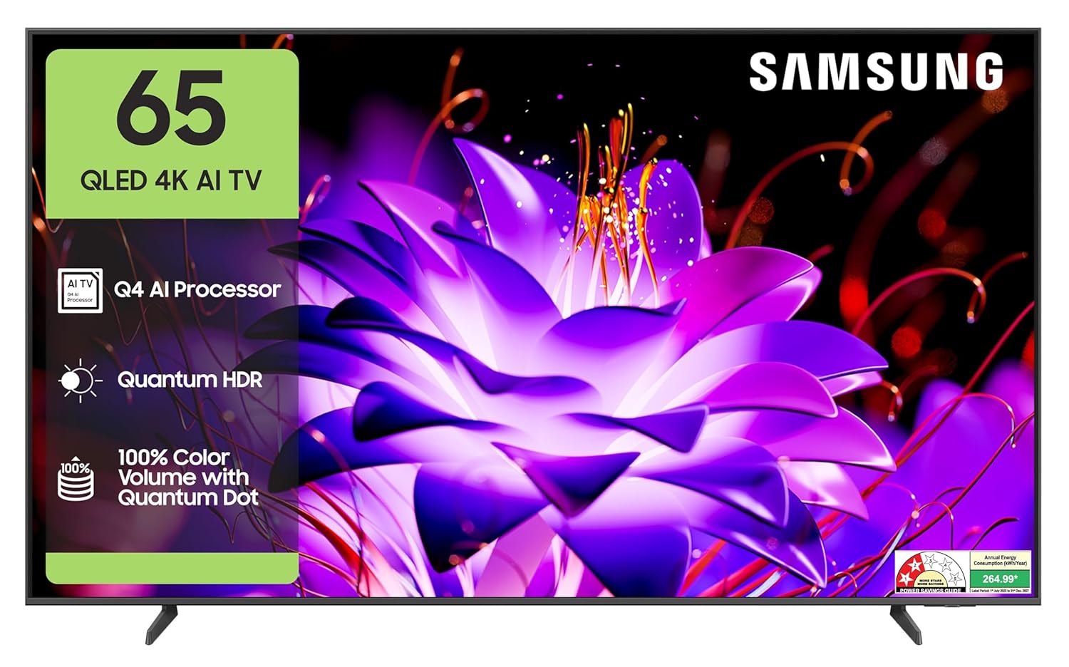 Samsung 65 Inch QLED UHD 4K (2025 Model), Q7F Series Samsung Vision AI Smart TV, QA65Q7F, Quantum HDR, Object Tracking Sound Lite, Q4 AI Gen1 Processor, 4K upscaling, Gaming Hub, Alexa Built-in -Black