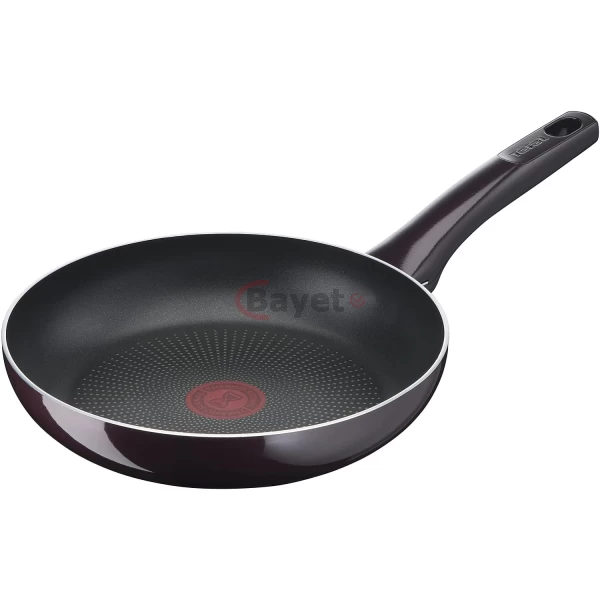 TEFAL Resist Intense 24 cm Non-Stick Aluminium Frypan With Thermo Spot D5220483 – Burgundy