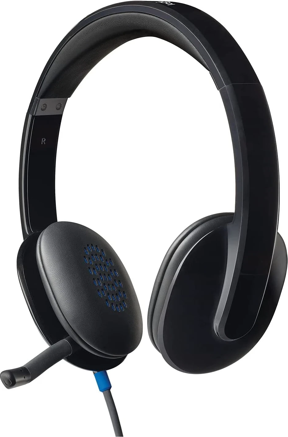 Logitech H540 Wired Headset, Stereo Headphone With Noise-Cancelling Microphone, USB, On-Ear Controls, Mute Indicator Light, PC/Mac/Laptop 1.8meter Black