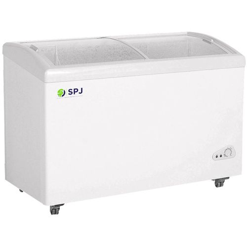 SPJ 360 Litres Chest Freezer Curve Glass Top CFCWTT-470C030 - White