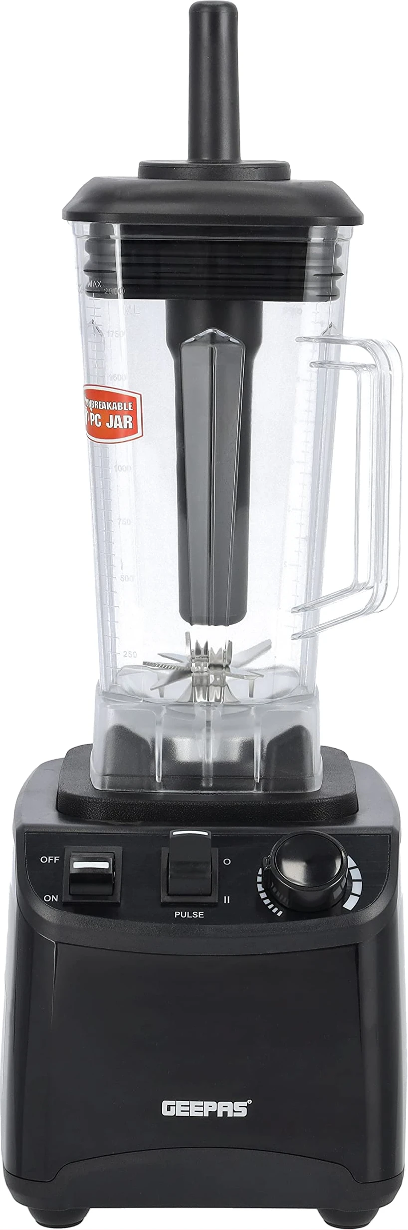 Geepas Commercial Blender, 1800W Powerful Motor, GSB44078 - 2L Jar