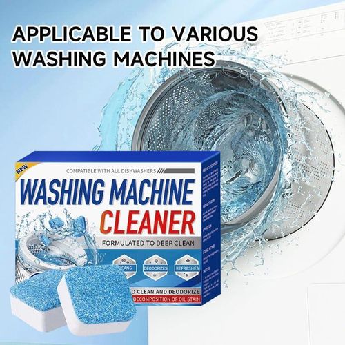 24 Pack Washing Machine Cleaner Fresh Tablets Dish Washer Deep Descaler Cleaning Detergent Tablets for HE Front Loader & Top Load Washer, Septic Safe Deodorizer, Clean Inside Drum And Laundry Tub Remo