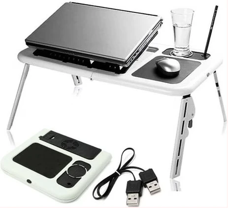 Foldable & Portable Laptop Table Stand - White