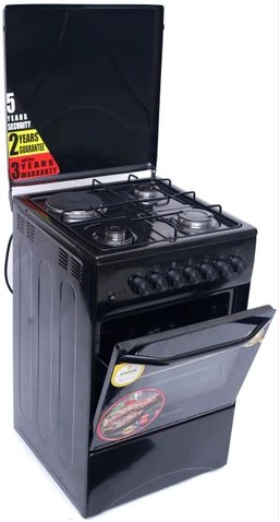Blueflame C5031E-B- 3 Gas + 1 Electric Plate Gas Cooker & Electric Oven 50*50Cm - Black