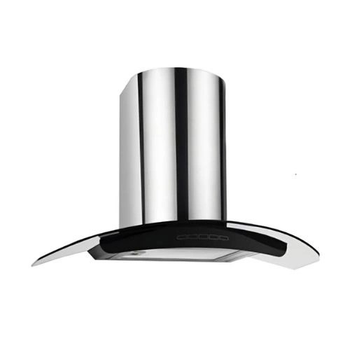 Newmatic 90cm Wall Mount Cooker Chimney Hood H76.9S, Curved, Touchscreen Control Panel, Robust Motor, Kitchen Extractor Fan - Silver