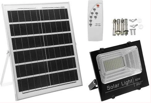 Solar Security Light 60 Watts Floodlight - Black