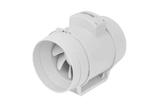 GEEPAS 6” In Line Exhaust Fan" with 2-speed settings, 1700 rpm speed, 500CFM, rust-free construction, low noise operation, designed for installation in loft or roof space 55 W GF21193 White