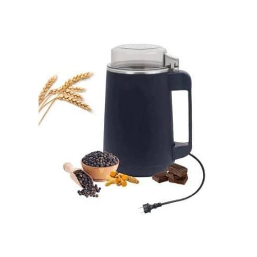 500ml Eletric Coffee Powder Grinding Machine, Stainless Steel Spice Grinder Coffee Grinder for Grain, Chocolate, Coffee Beans, Nuts and More - Stainless Steel Blade, Safety Switch, Transparent Lid - P