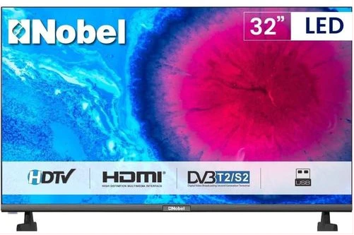 NOBLE 32-Inch Digital TV N32D; Frameless, HD- ready LED T, AC/DC, 2- HDMI Ports, USB, Inbuilt Free To Air Decoder - Black