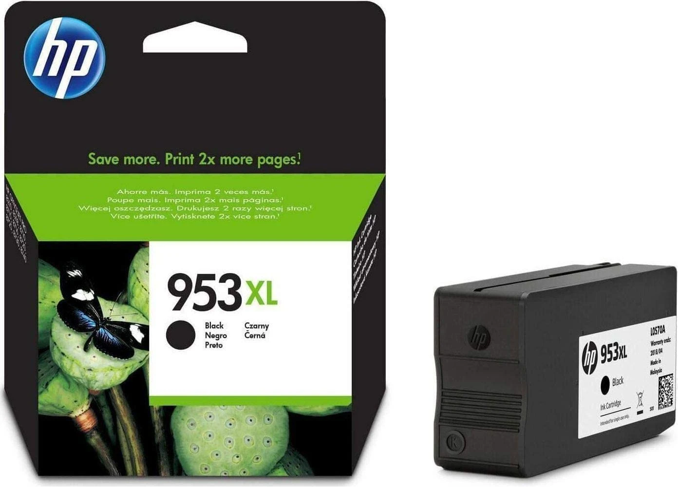 HP 953xl High Yield Black Original Ink Cartridge [L0S70AE]