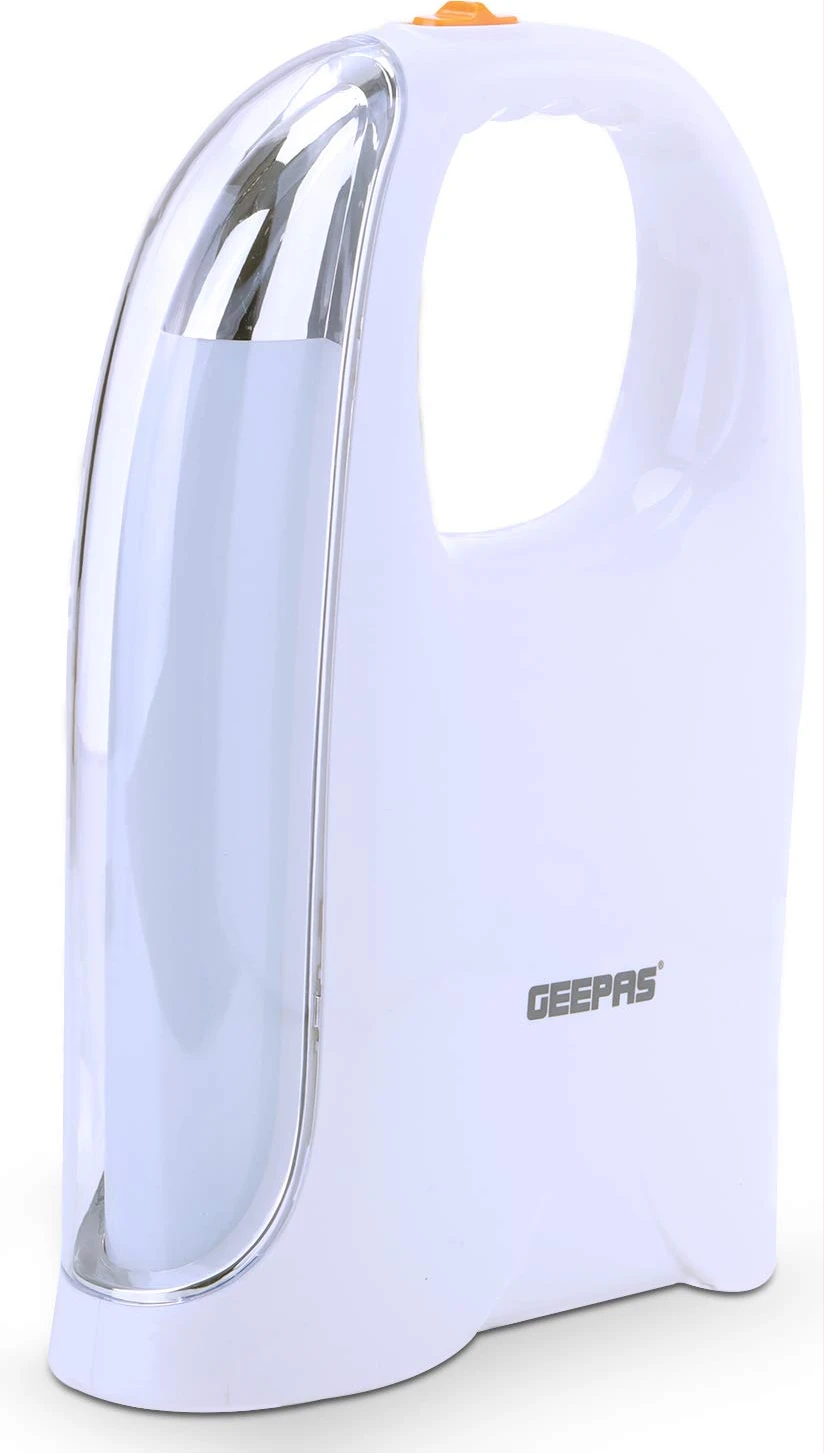 Geepas GE5596 Rechargeable LED Lantern - Emergency Lantern with Portable Handle - 40 Mega Luminous Hi-Power LEDs, 12 Hours Working - AC/DC/Solar Inputs - Very Suitable for Power Outages - 2 Year Warra