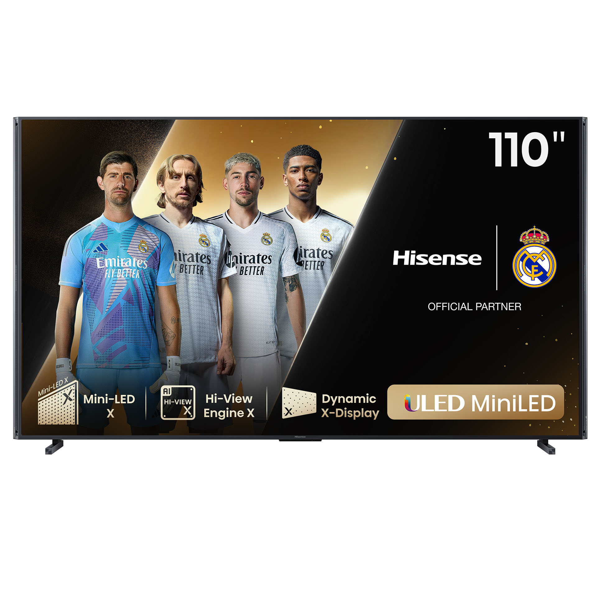 Hisense 110 Inch 110UX Mini-LED ULED 4K VIDAA Smart TV, Mini-LED X, Hi-View AI Engine X, HDR10+, 4.2.2 Ch Audio, Hands Free Voice Control, 144Hz Game Mode PRO, IMAX Enhanced, Dolby Vision Atmos,