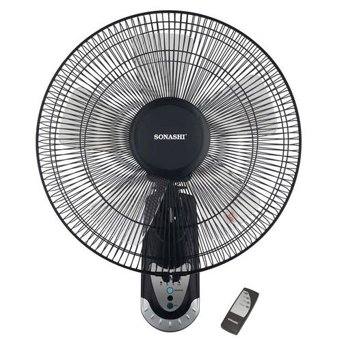 Sonashi Wall Fan SF-8070WR With Remote - White & Black