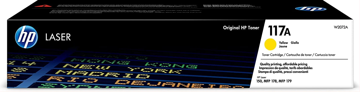 HP 117A Original Laser Toner Cartridge, Yellow, Single Pack