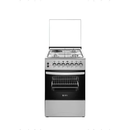 SPJ Premium Turkey 3 Gas Burner With 1 Electric 50X50cm Standing Electric Cooker - Black/Silver (3YR WRTY)