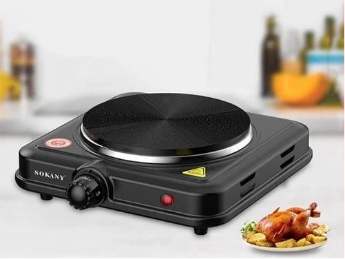 Sokany Eye Flat Single Electric Stove High Fire Power 5 Gear Temperature Adjustment Hot Plate Cooker- Black.