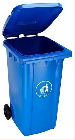 Outdoor 240L Plastic Wheel Dustbin - Standard Size Dustbin, Garbage Bin Blue