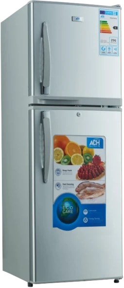 ADH 158 - Litres Fridge, Double Door Top Mount Freezer Defrost Refrigerator - Silver