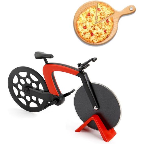 Bicycle Pizza Cutter, Stainless Steel Wheel with Food Grade Non-Stick Coating, Funny Pizza Cutter, Sharp Cutting Wheel, Pizza Cutter for Party, Gifts