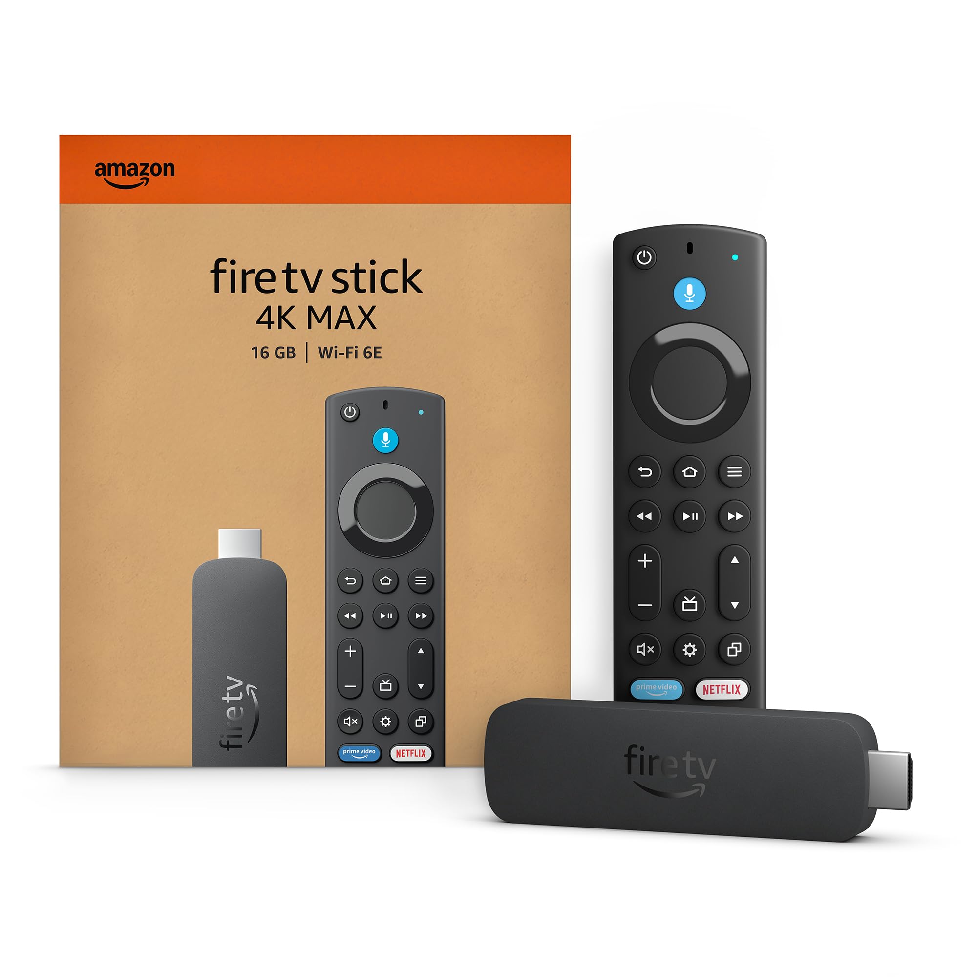 Amazon Fire TV Stick 4K Max (Newest Gen), 16GB, Supports Wi-Fi 6E, Ambient Experience
