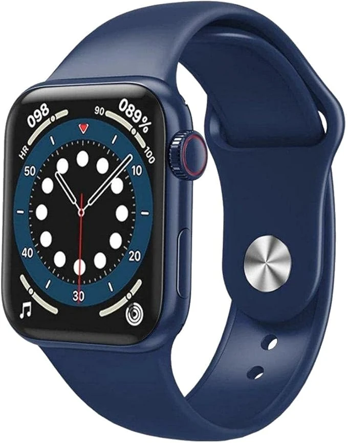 HW22 Pro - Smart Watch Series 6, Bluetooth Call Waterproof with Silicone Band and Full Touch Screen, 44MM, Blue