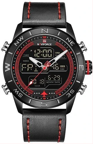 Naviforce Men's Dual Display Watch - Black