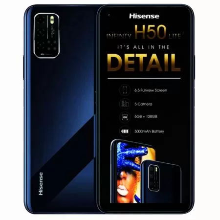 Hisense H50 LITE 6.5" - Infinity Display, 48MP Sony Sensor Camera,4GB RAM,64GB Internal Storage, 500mAh Battery - Black