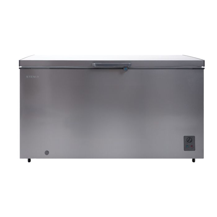 Venus 550L Single Door Chest Freezer, Heavy Duty Compressor VCF550 - Silver