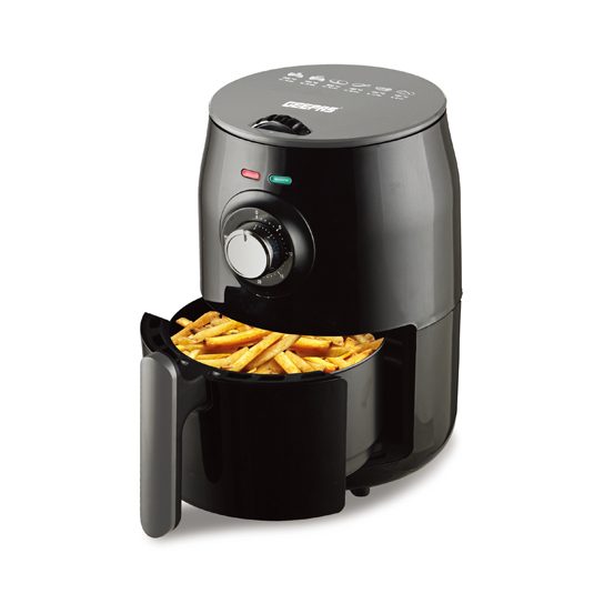 Geepas Air Fryer 1.8L - GAF37516, Overheat Protection, LED ON-OFF Lights, 30 Minutes Timer, Rapid Air Circulation, Non Stick Detachable Basket, Temperature & Timer Control