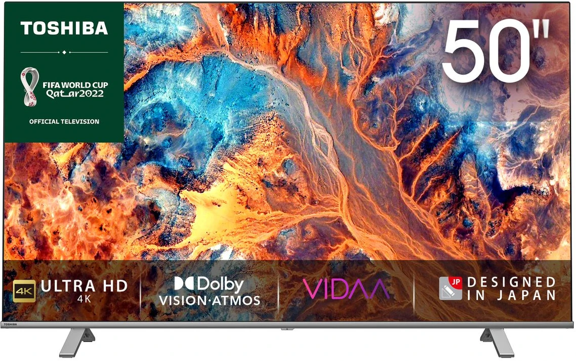 Toshiba 50-Inch 4K UHD Smart LED TV with HDR & Dolby Atmos VIDAA TV  – Black (2YRs WRTY)