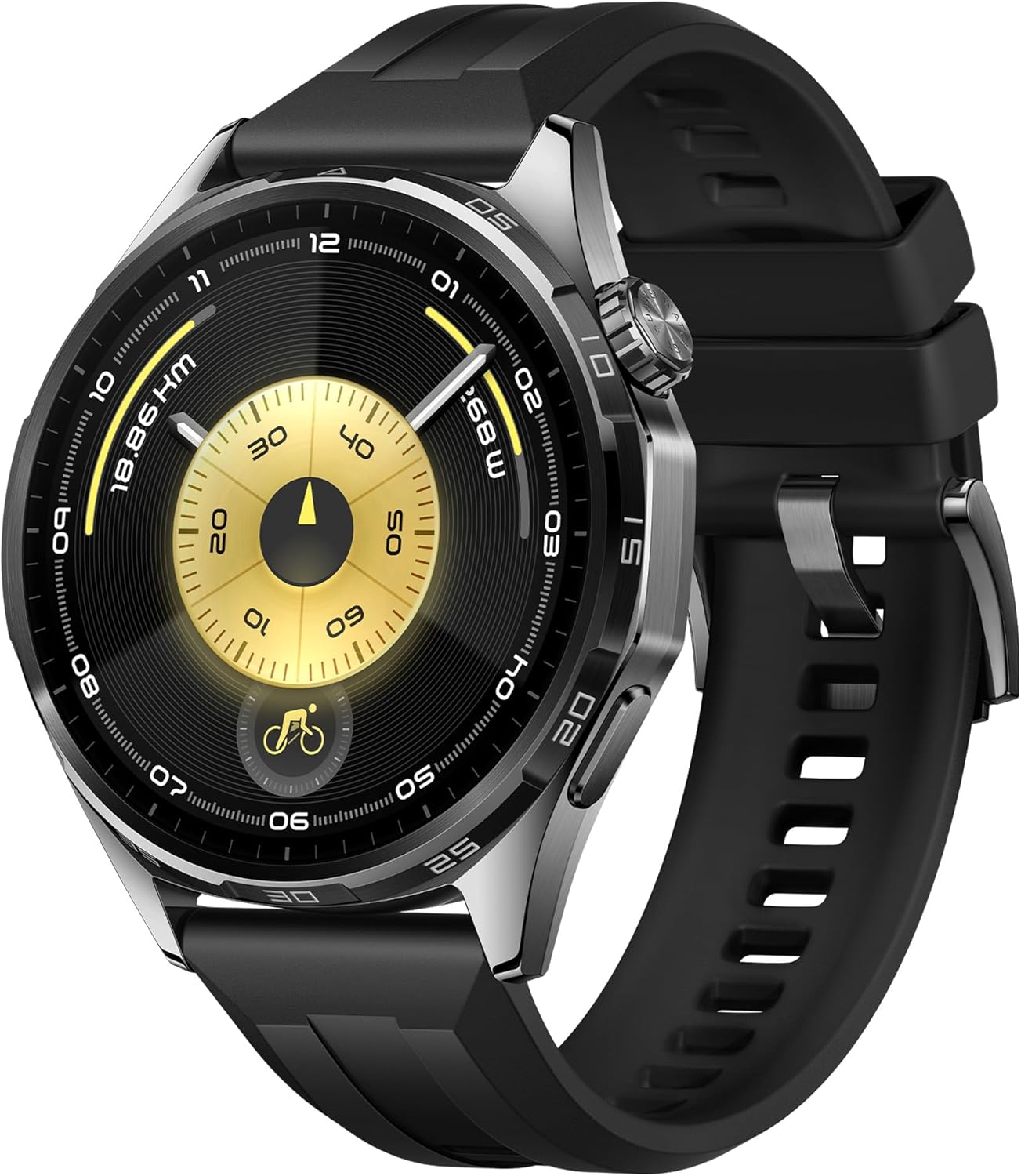 HUAWEI WATCH GT 6 GPS 46mm Smart Watch, 1.47''AMOLED Touchscreen, up to 21 days battery life, Cycling,100+ Sports Mode, iOS & Android, All-day Health Monitoring, Emotional Wellbeing, Black