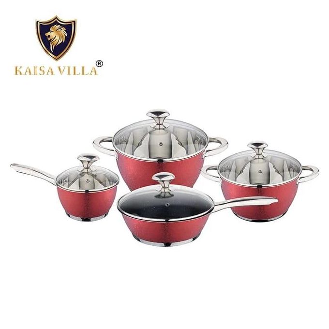 4 Pcs Stainless Steel Cookware Set with Lid Cooking Pots Saucepans Set