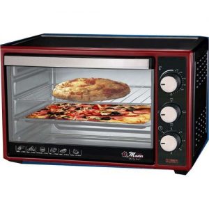 Electro Master EM-EO-1418HPR 35L Oven With Hot Plate & Rotisserie - Black/Maroon