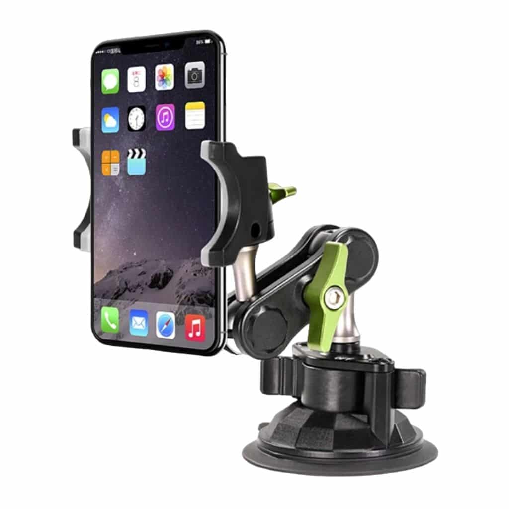 Lanparte UBA-01 Universal Car Suction Cup Phone Tablet Holder Multi Angle Adjustable Phone Bracket 360 Flexible with Universal Ball Head Arm