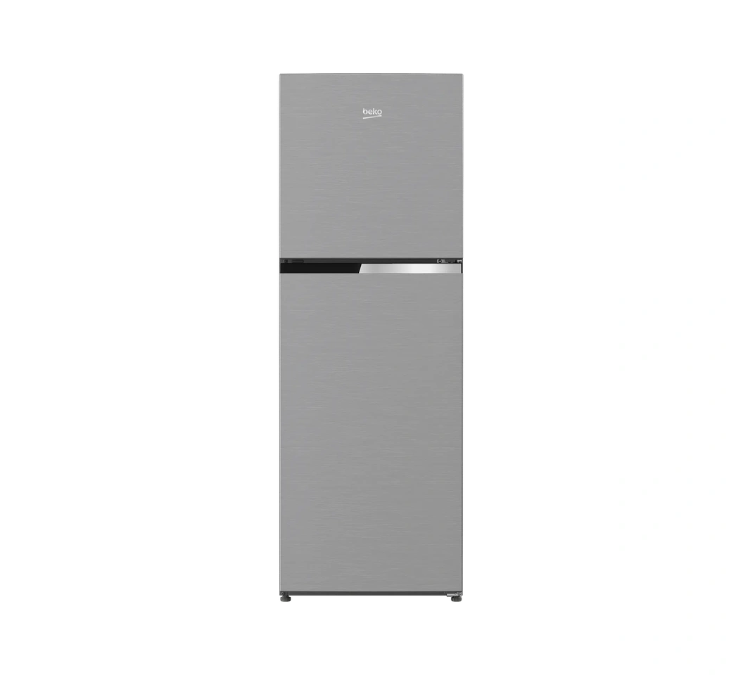Beko 251L Fridge, RDNT251I50S, (Net 230L) Double Door Top Mount Freezer Frost Free Refrigerator - Inox