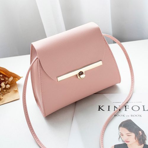 Women's small diagonal shoulder bag handbag- Pink