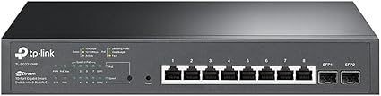 TP-LINK JetStream TL-SG2210MP, 10-Port Gigabit Smart Switch with 8-Port PoE, 150 W PoE Budget,  Full Gigabit Ports, Enhance Network Security, Advanced Software Features, SDN Compatibility, Cloud Acces