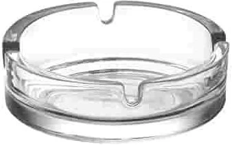 Glass Ashtray For Cigarettes, Portable Decorative Modern Ashtray For Home Office Indoor Outdoor Patio Use- Clear.
