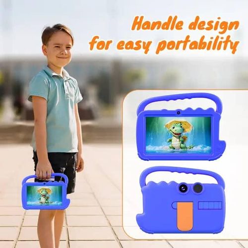 Joy Pour Enfants Tablet 7 Inch 4GB RAM +32GB ROM 5G WIFI Android 12 Kids Educational Learning Tablet PC Pad For Children Bluetooth, IPS Screen, Parental Control, Dual Camera, Shockproof Case Education