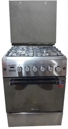 Blueflame D60406-I-L-R-F Full Gas Cooker, 60cm x 60cm - Silver, Black