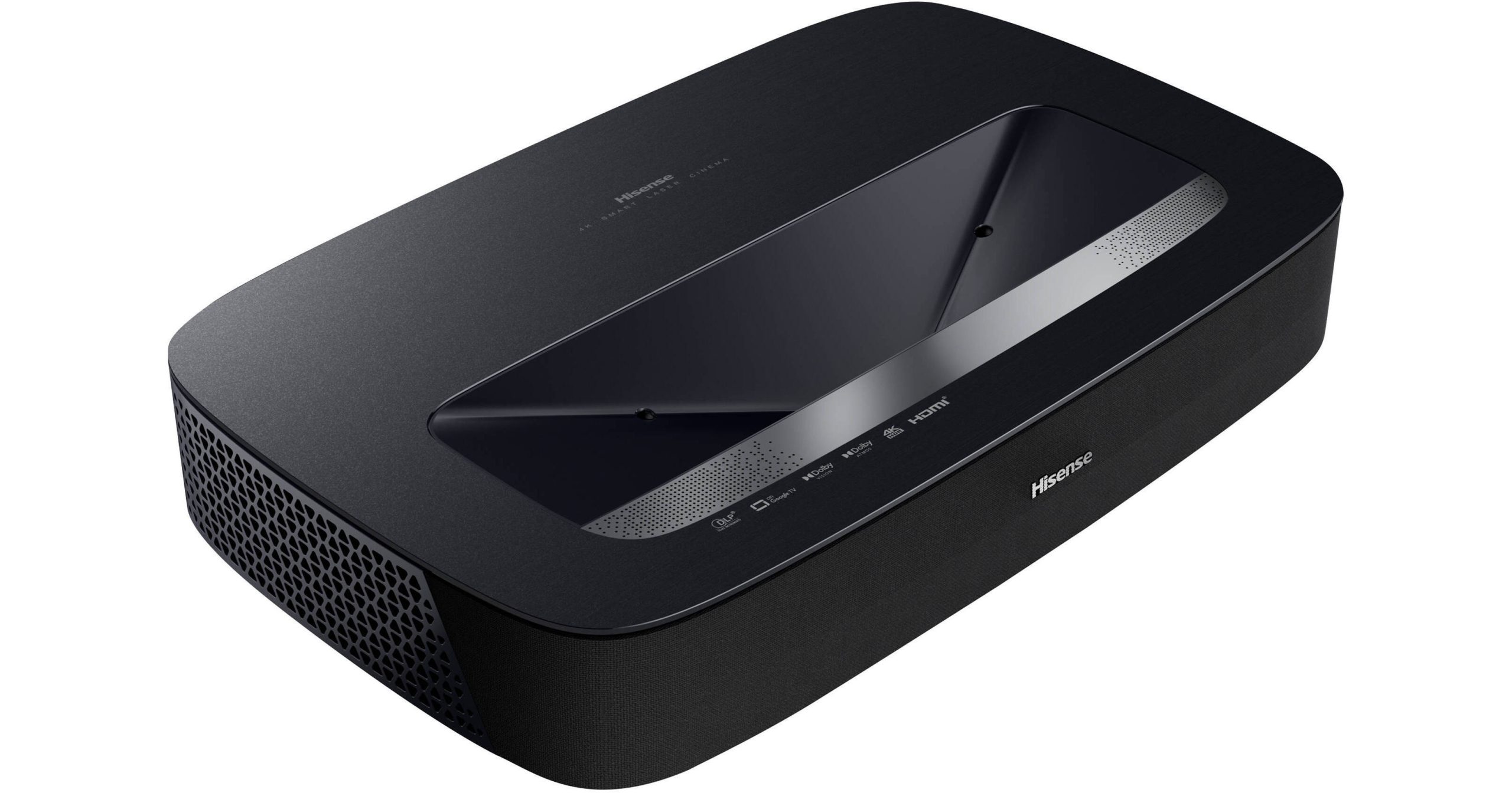 Hisense PL1 Ultra Short Throw Smart Projector, 80"-120", 4K UHD, Dolby Vision & Atmos, HDR10, Google TV, Netflix, 2200 ANSI Lumens (3YRs WRTY)