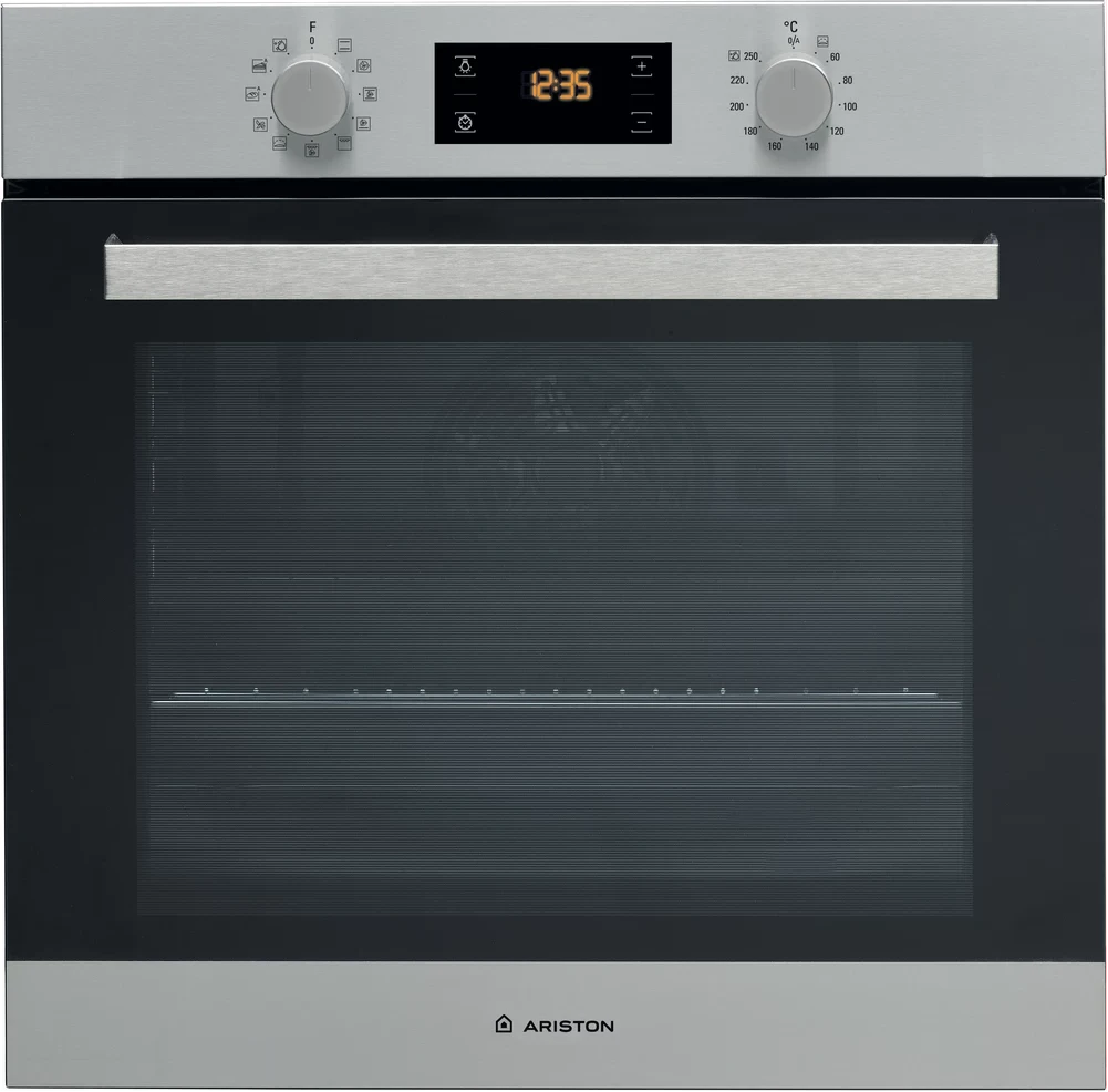Ariston 71 - Litres Built-In Oven With Fan FA3 841 H IX A - 11 Progams, A Built-in Electric Oven With Self Cleaning Function, Stainless Steel - Italy
