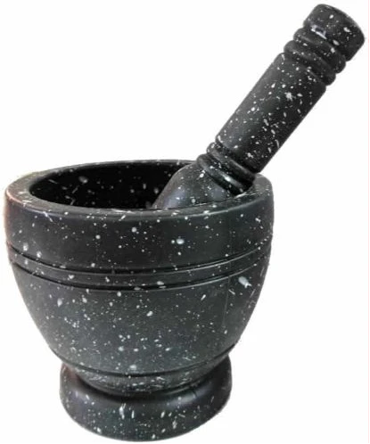Spice Grinding Granite Mortar and Pestle - Black