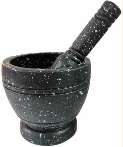 Spice Grinding Granite Mortar and Pestle-Black
