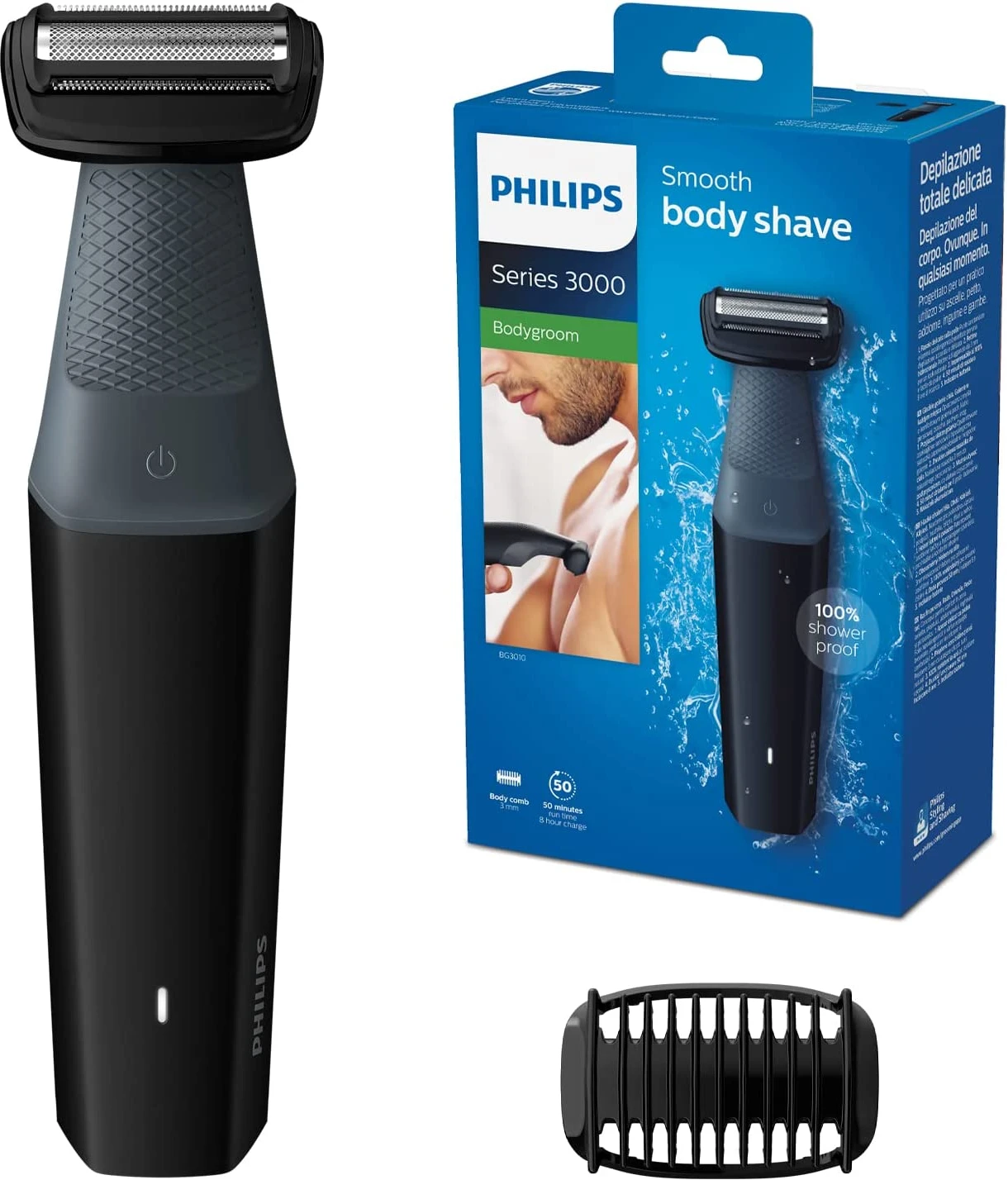 Philips BG3010/15 Showerproof Body Shaver, Black