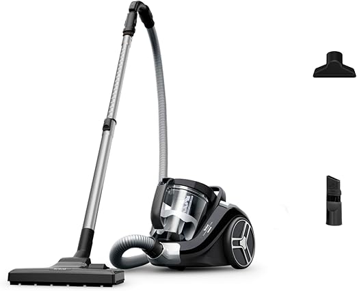 TEFAL Bagless Vacuum Cleaner, Compact Power XXL Classic Canister Vacuum Cleaner, 900 W Low Consumption Motor, Advanced 3-Level Cyclonic Filtration, 2 Years Warranty, TW4B25HA