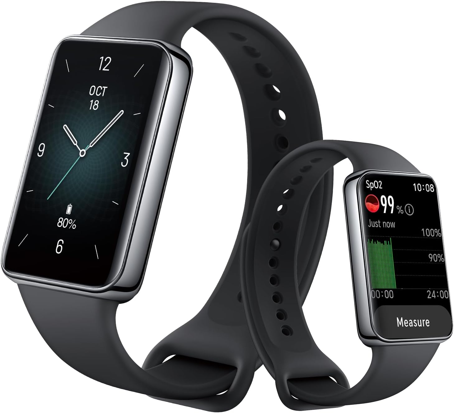 HONOR Band 9 Smart Watch, 1.57" Fitness Tracker, SpO2, Heart Rate, 96+ Sport Modes, 5ATM Waterproof, 14 Days Standy, Compatible with Android and iOS, Black