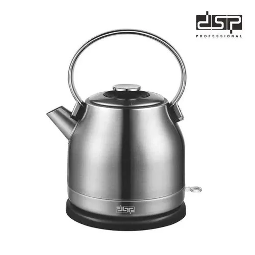 Dsp 1.7L Capacity Portable Electric Stainless Steel Kettle Power Thermostat Control Tea Pot Water Boiler -Silver