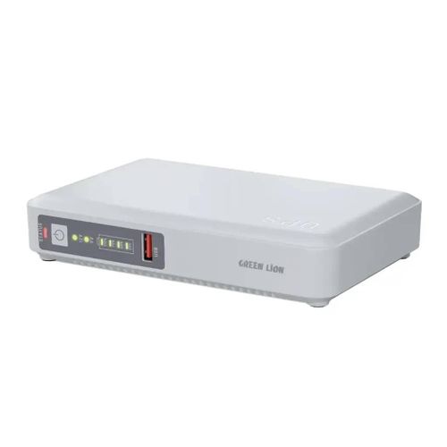 Green Lion Mini DC UPS Multi Functional Network 24W,10000mAh, 8H Backup Time, LED Indicators, Fast Switchover, LAN/ 5V / POE/ 9V-12V DC Outputs, Universal Compatibility Ideal Solution For Power To Sen