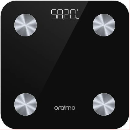 Oraimo SmartScale 18 Key Fitness Metrics Body Fat Weight Scale OPC SC20 - Black
